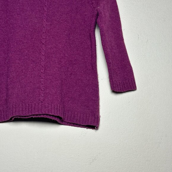VTG GAP Stretch Lambswool Sweater Women XS Purple Prep 90s Retro Button Up Warm - Picture 10 of 10
